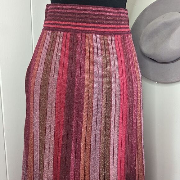 Kate Spade New York Metallic Rainbow Whimsical Fairy Cocktail Midi Skirt XS - Picture 11 of 14